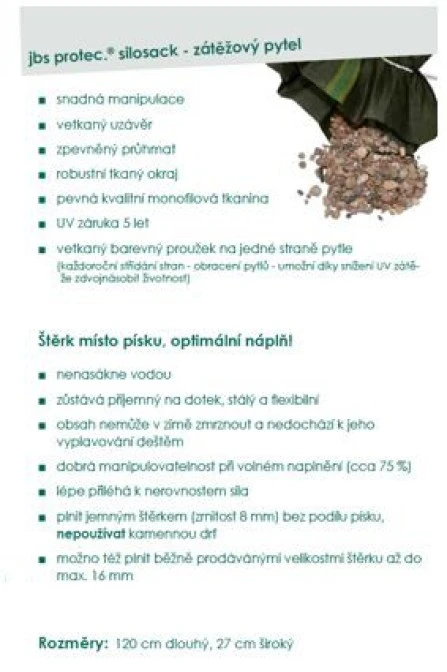 Pytel na zakryt&iacute; sil&aacute;že (27 x 120 cm) tkan&yacute;