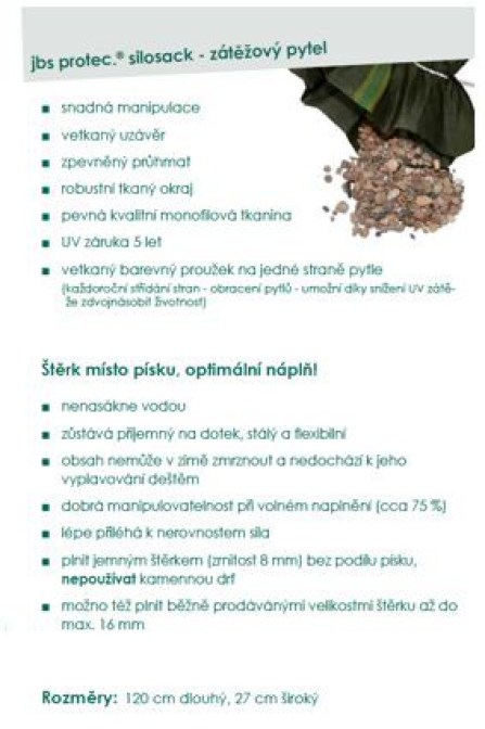 Pytel na zakryt&iacute; sil&aacute;že 27 x 120 cm tkan&yacute;