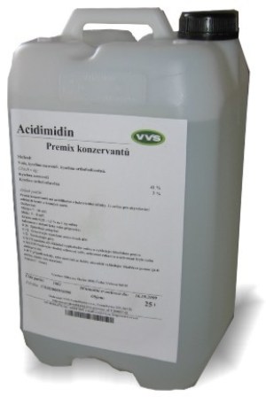 Acidimidin (25 kg) okyselen&iacute; ml&eacute;ka a krmiv