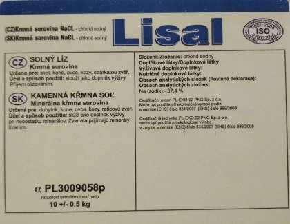 Soln&yacute; liz Lisal (10 kg) kostka