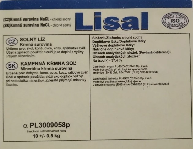Soln&yacute; liz Lisal (10 kg) kostka
