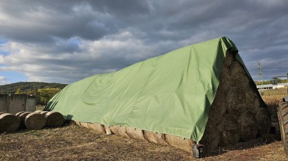 Kryc&iacute; plachta na bal&iacute;ky Green Netex (10,4 x 25 m) zelen&aacute;