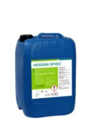 HEXIDIN SPREJ (20 kg) o&scaron;etřen&iacute; ml&eacute;čn&eacute; žl&aacute;zy po dojen&iacute;